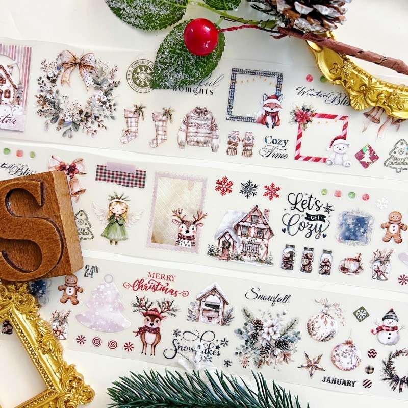 Cozy Christmas PET Tape | Journal Pages