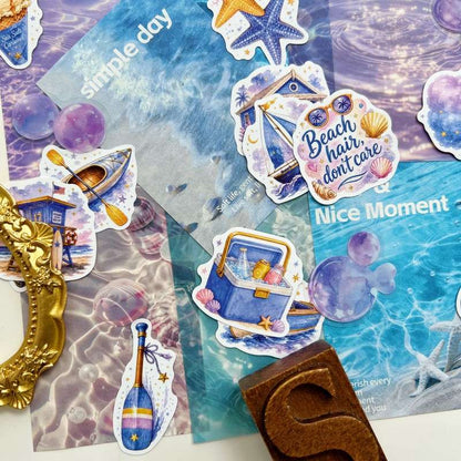 Coastal Daydream Ephemera Mystery Kit 70PCS
