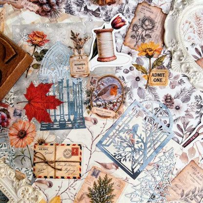 Autumn to Winter Ephemera Mystery Kit 80PCS