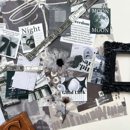 Silent Thoughts Ephemera Mystery Kit 80PCS