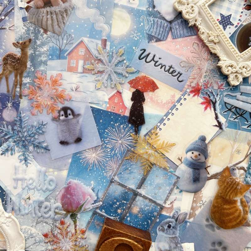 Winter Vibes Ephemera Mystery Kit 95PCS