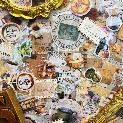 Gentle Coffee Ephemera Mystery Kit 135PCS