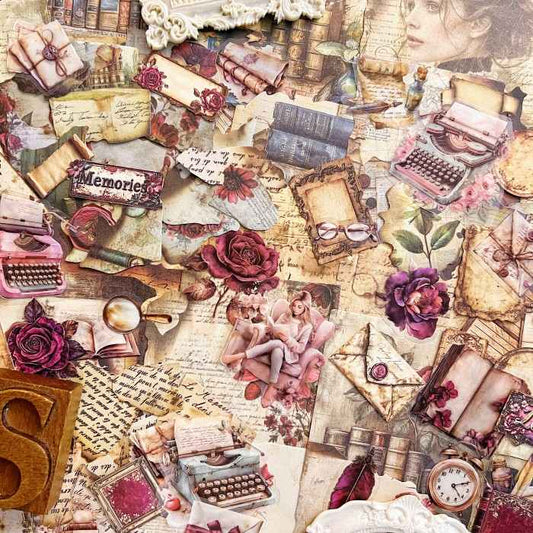 Scorching Trace Narrative Ephemera Kit 120PCS