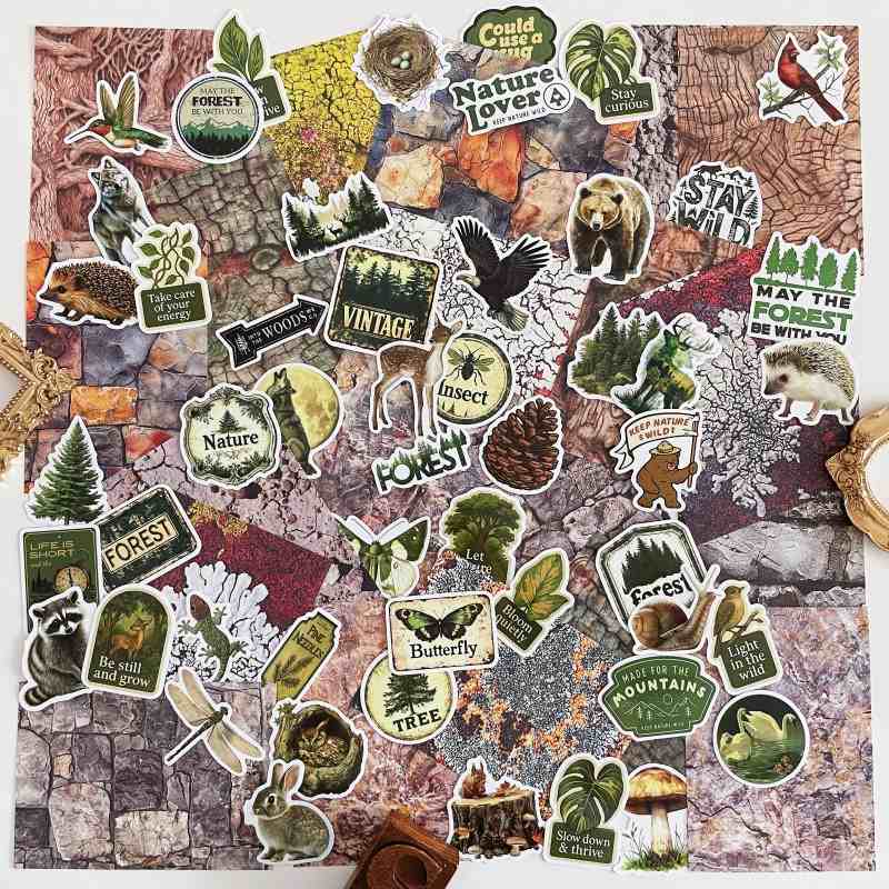 Wild Nature Ephemera Mystery Kit 70PCS