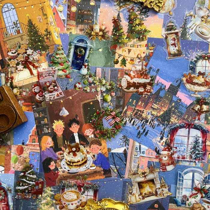 Noel Moment Ephemera Mystery Kit 120PCS