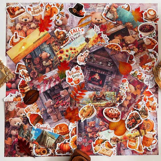 Autumn Vibes Ephemera Mystery Kit 80PCS