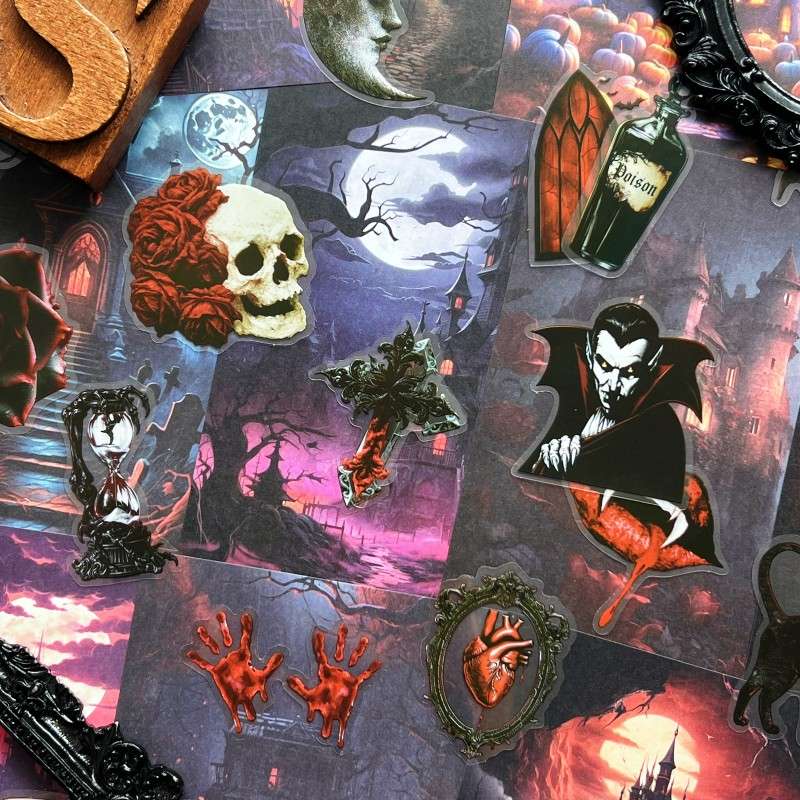 Vampire Nocturne Ephemera Mystery Kit 65PCS