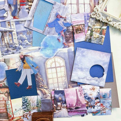 White Silence Ephemera Mystery Kit 75PCS