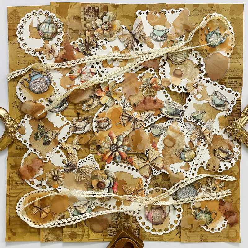 Coffee Impression Ephemera Mystery Kit 100PCS