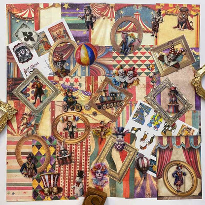 Circus Party Ephemera Mystery Kit 80PCS