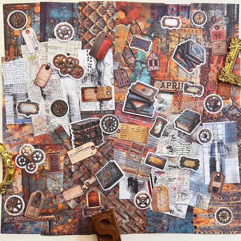 Rust Relic Ephemera Mystery Kit 90PCS