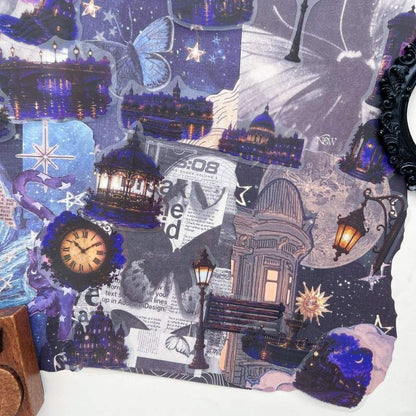 Purple Dreamscape Ephemera Mystery Kit 70PCS