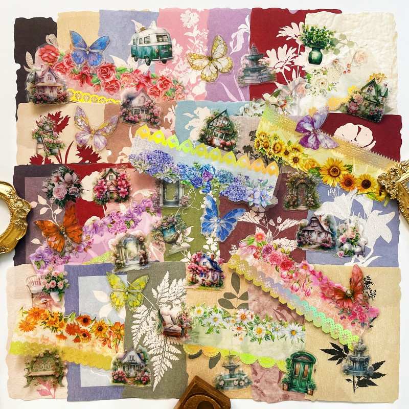 Scented Retreat Ephemera Mystery Kit 60PCS