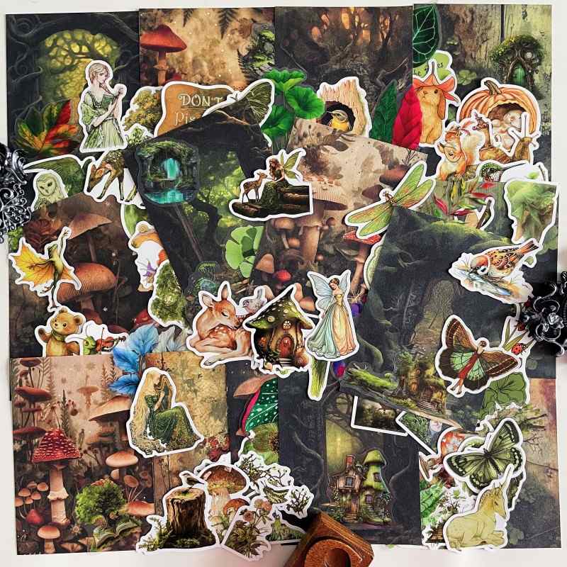 Enchanted Woodland Ephemera Mystery Kit 85PCS