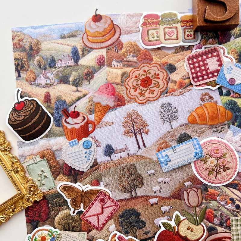 Woven Pasture Ephemera Mystery Kit 75PCS