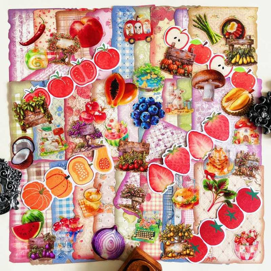 Fruit Garden Ephemera Mystery Kit 70PCS