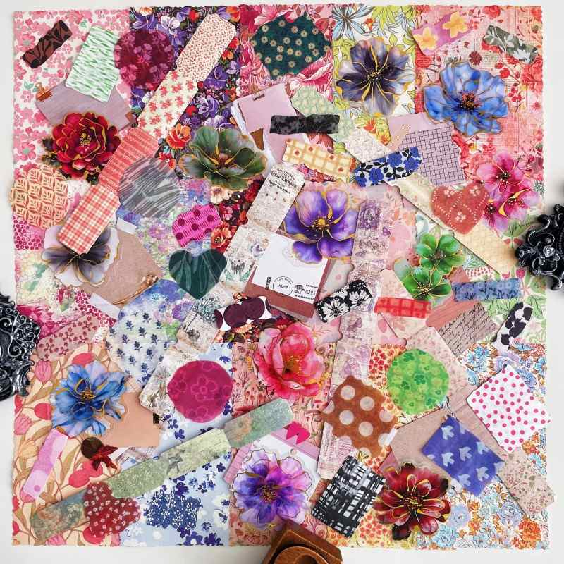 Multi Petal Ephemera Mystery Kit 70PCS