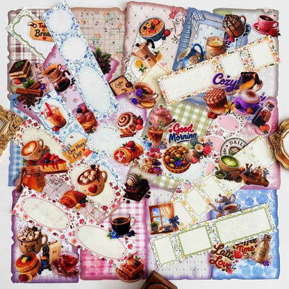 Cozy Brunch Ephemera Mystery Kit 75PCS