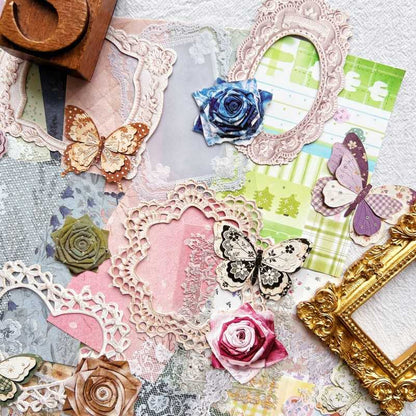 Patchwork Lace Ephemera Mystery Kit 95PCS