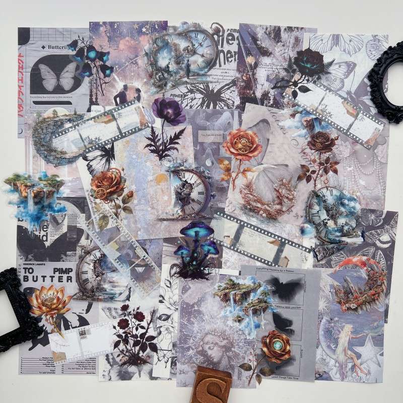 Faded Reverie Ephemera Mystery Kit 50PCS