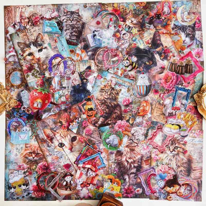 Kitty Wonderland Ephemera Mystery Kit 90PCS