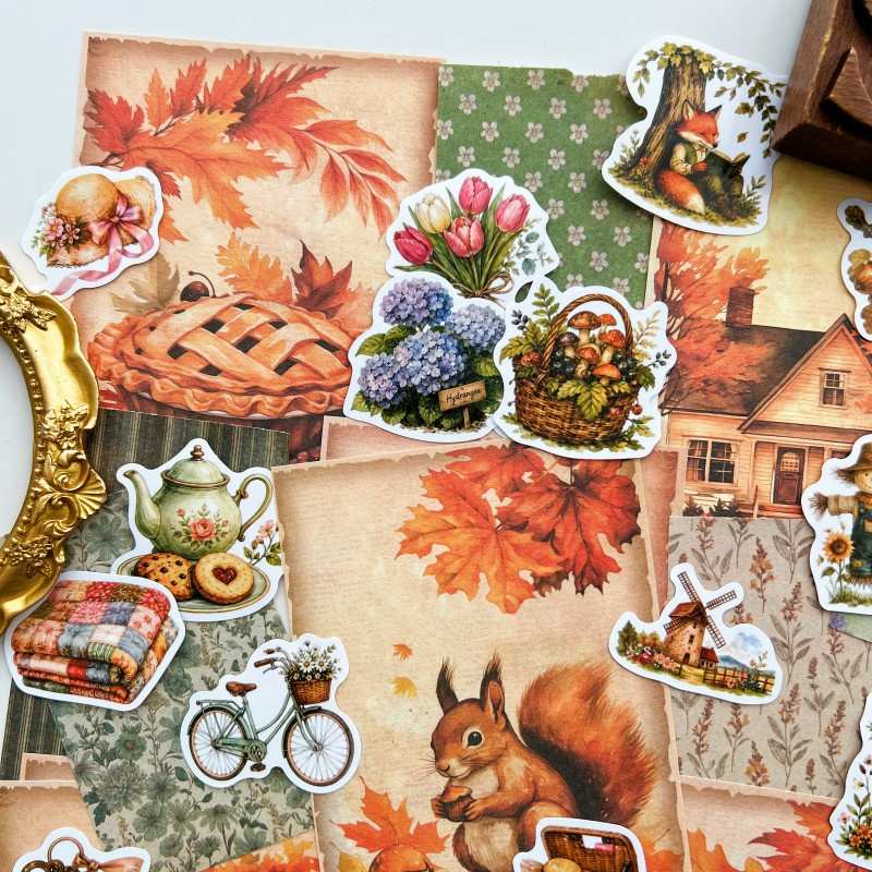 Harvest Grove Ephemera Mystery Kit 80PCS
