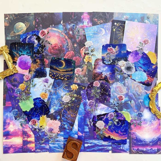 Starry Rose Ephemera Mystery Kit 105PCS