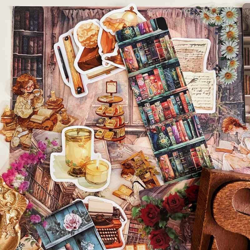 Among Old Books Ephemera Mystery Kit 75PCS