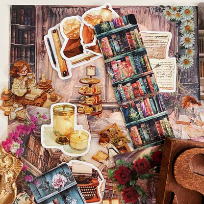 Among Old Books Ephemera Mystery Kit 75PCS