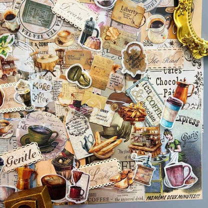 Gentle Coffee Ephemera Mystery Kit 135PCS
