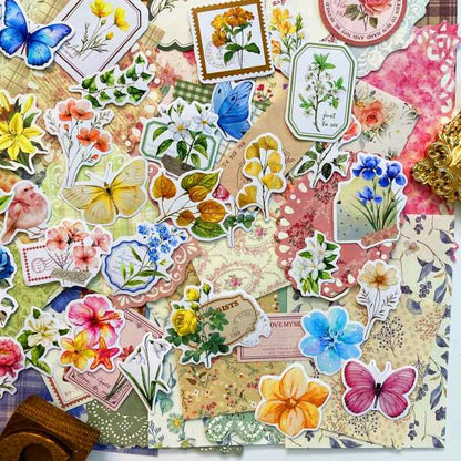 Flowers Past Ephemera Kit 200PCS