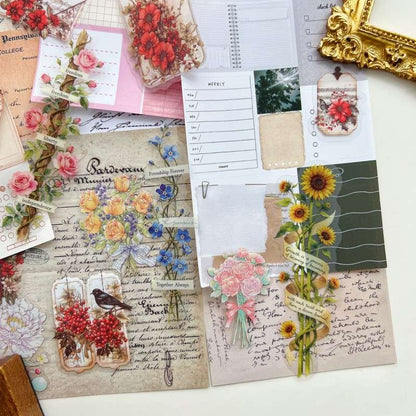 Blooming Letters Ephemera Mystery Kit 60PCS