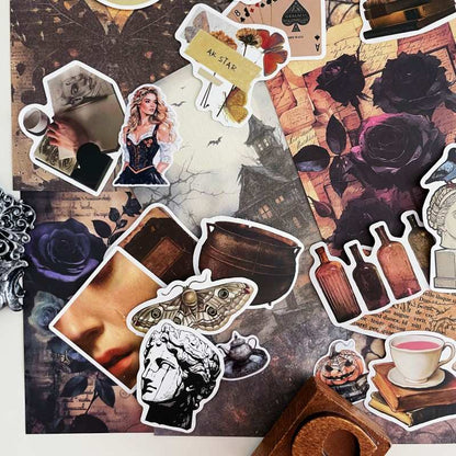 Midnight Relics Ephemera Mystery Kit 100PCS