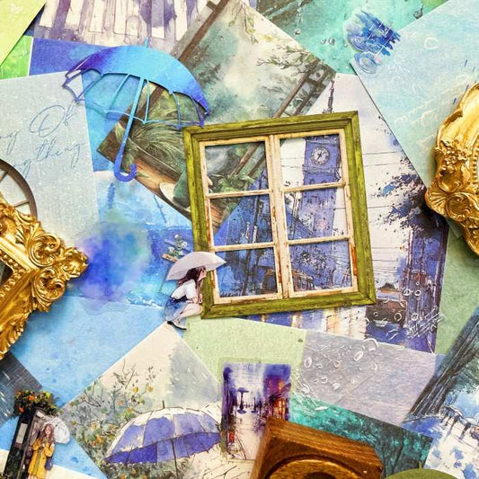 Rainy Mood Ephemera Kit 50PCS