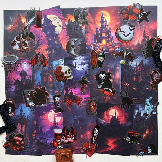 Vampire Nocturne Ephemera Mystery Kit 65PCS
