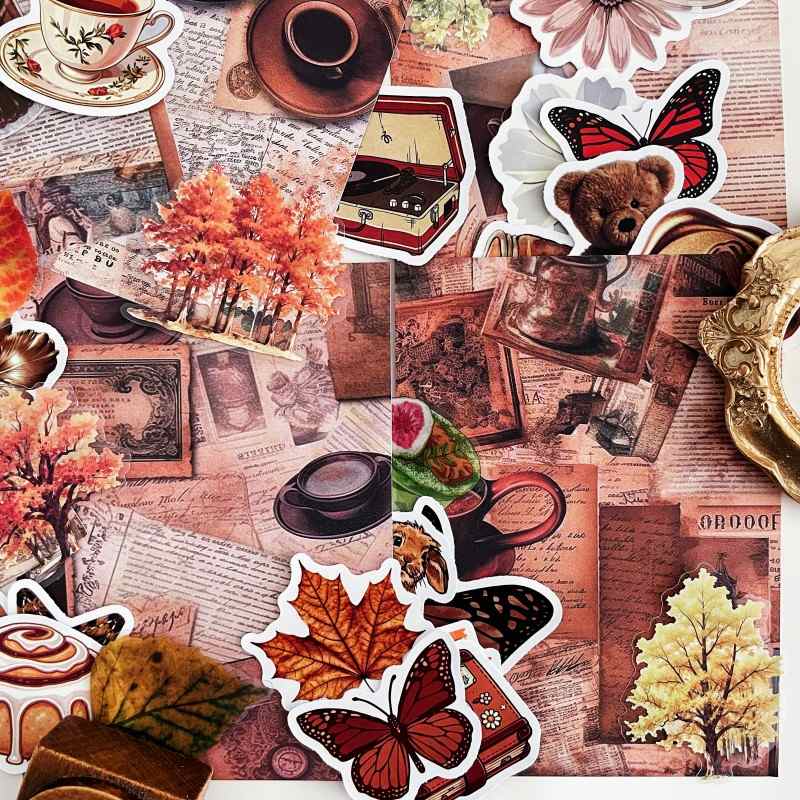 Sepia Roast Ephemera Mystery Kit 95PCS