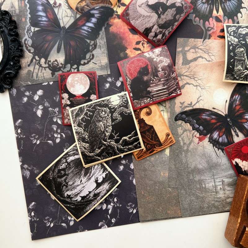 Darkwood Forest Ephemera Mystery Kit 70PCS