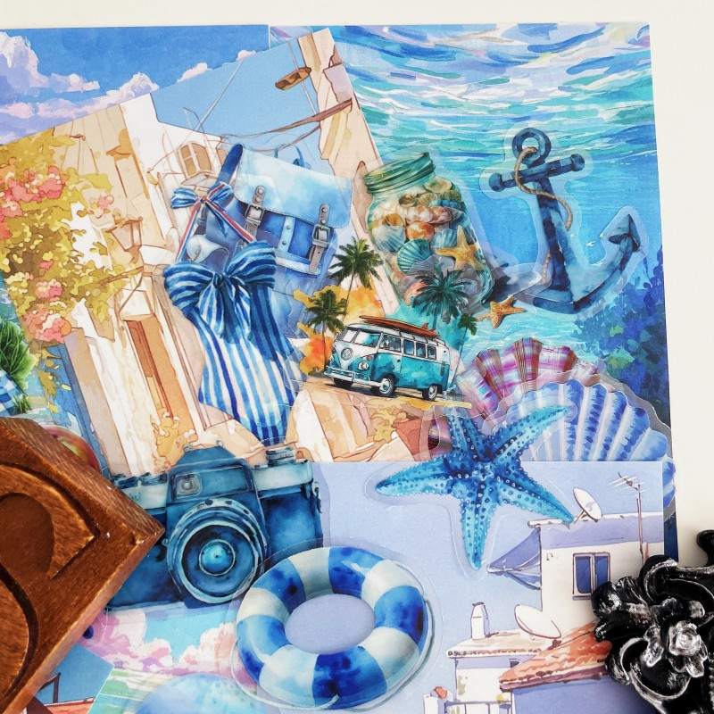 Summer Coast Ephemera Mystery Kit 85PCS