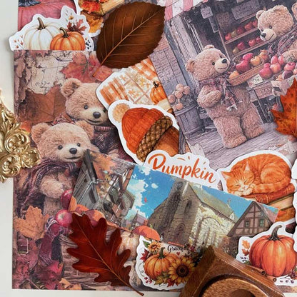 Autumn Vibes Ephemera Mystery Kit 80PCS