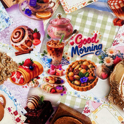 Cozy Brunch Ephemera Mystery Kit 75PCS