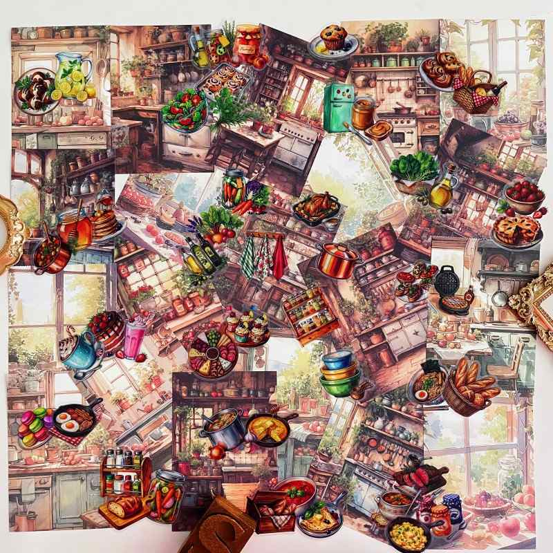 Kitchen Stories Ephemera Mystery Kit 70PCS