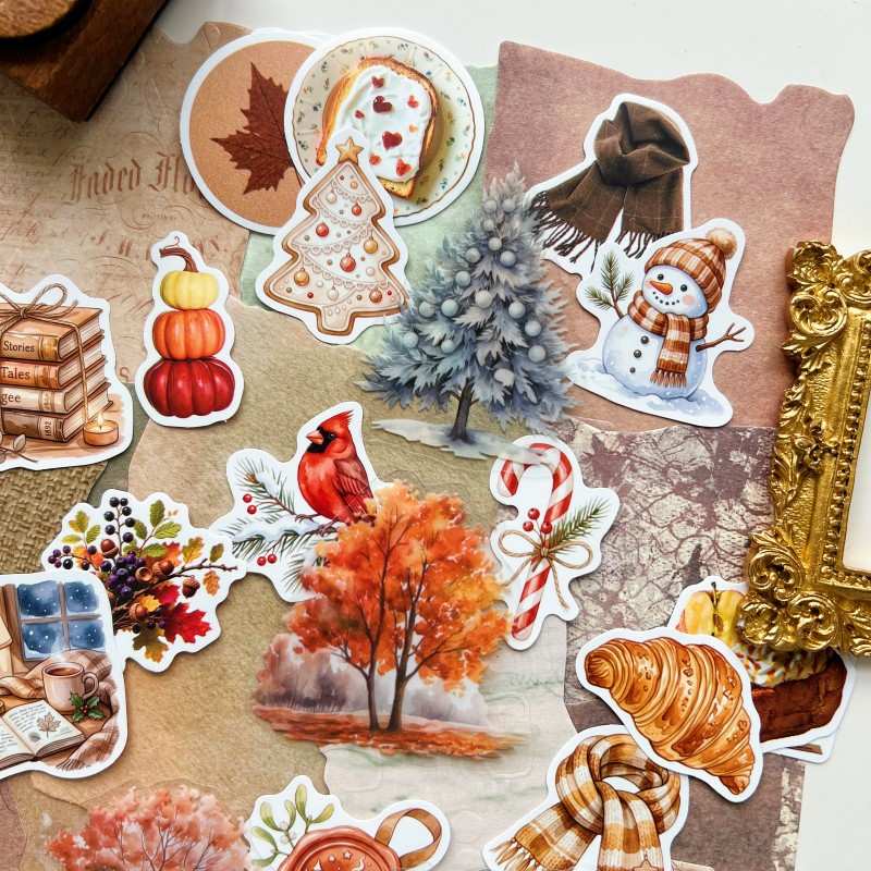 Seasons of Warmth Ephemera Mystery Kit 85PCS