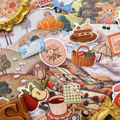 Woven Pasture Ephemera Mystery Kit 75PCS
