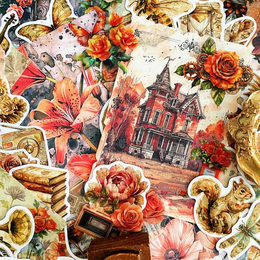 Crimson Harvest Ephemera Mystery Kit 95PCS