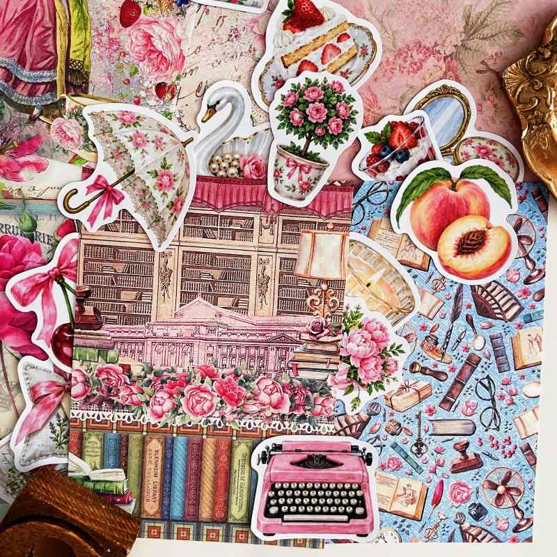 Vintage Coquette Ephemera Mystery Kit 80PCS