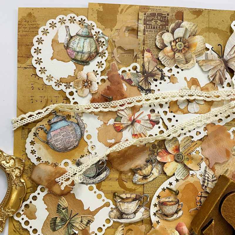 Coffee Impression Ephemera Mystery Kit 100PCS