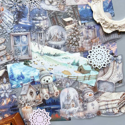 Snow Dawn Ephemera Mystery Kit 85PCS