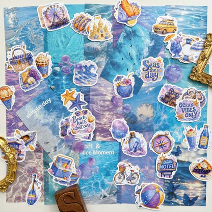 Coastal Daydream Ephemera Mystery Kit 70PCS