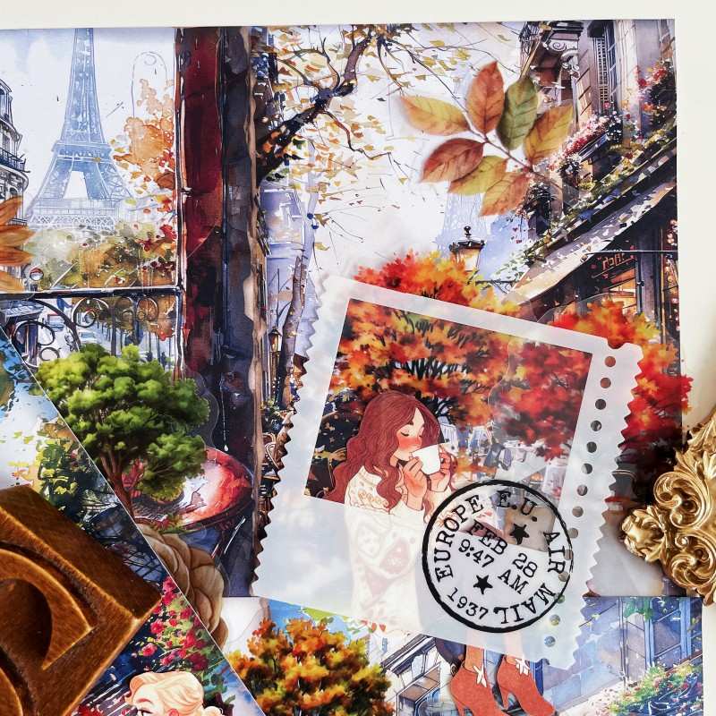 Parisian September Ephemera Mystery Kit 80PCS