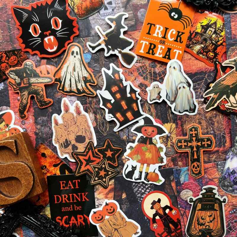 Creepy Eve Ephemera Mystery Kit 100PCS
